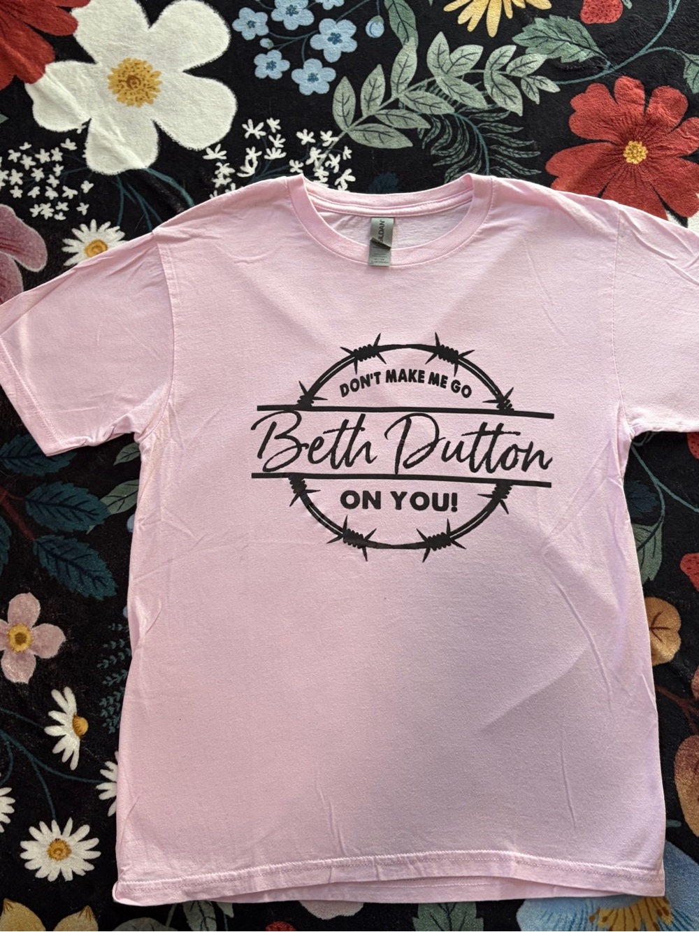 Gildan Pink 'Beth Dutton On You!' Graphic Tee